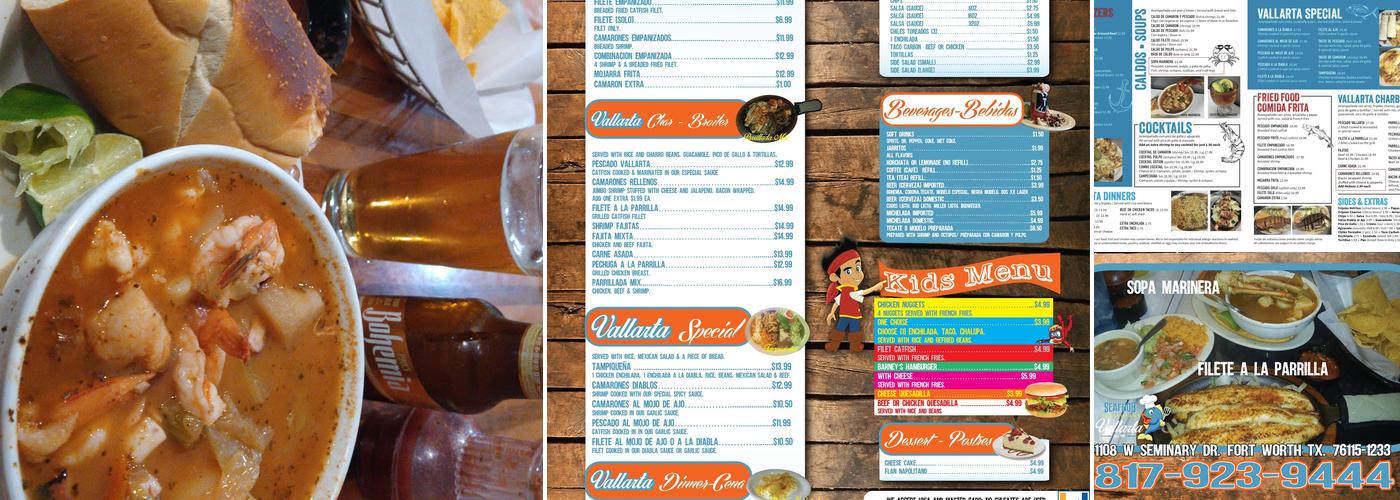 Vallarta Seafood & Grill Menu