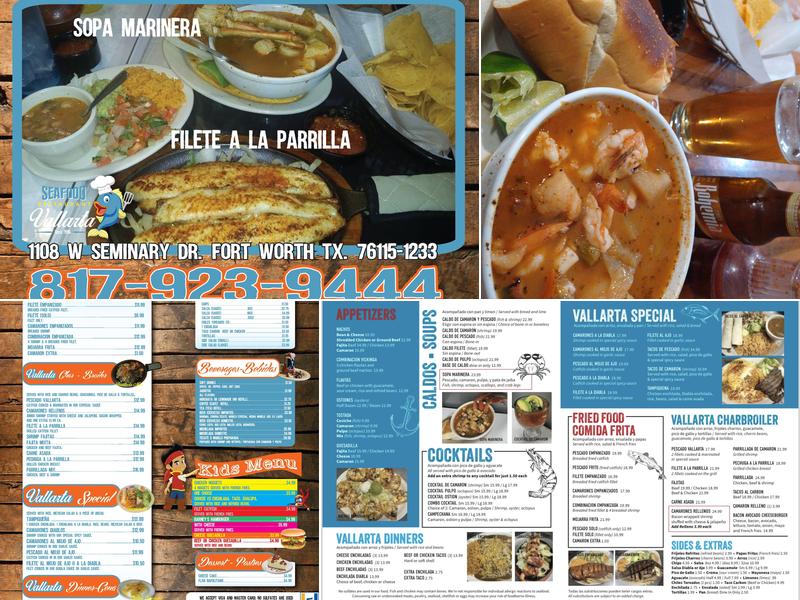 Vallarta Seafood & Grill Menu