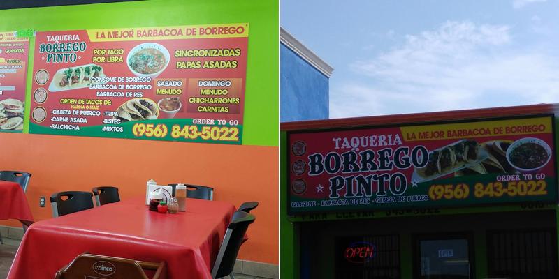 Borrego Pinto Taqueria Menu