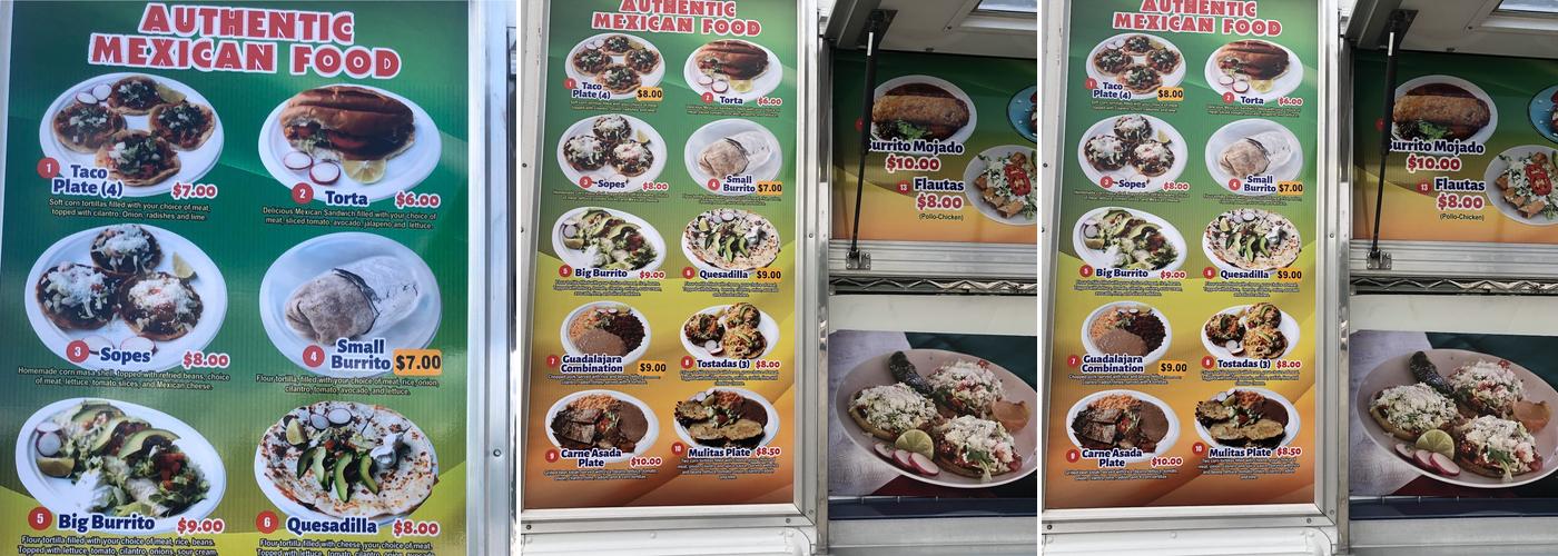 Taqueria Guadalajara Menu