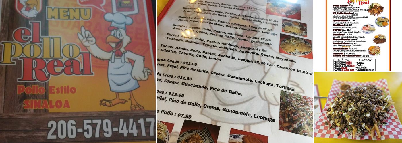 El Pollo Real Menu