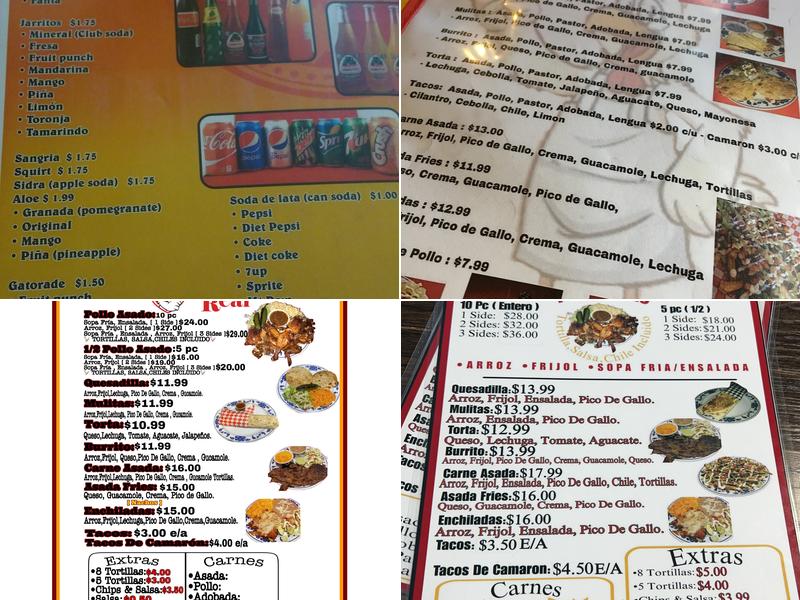 El Pollo Real Menu