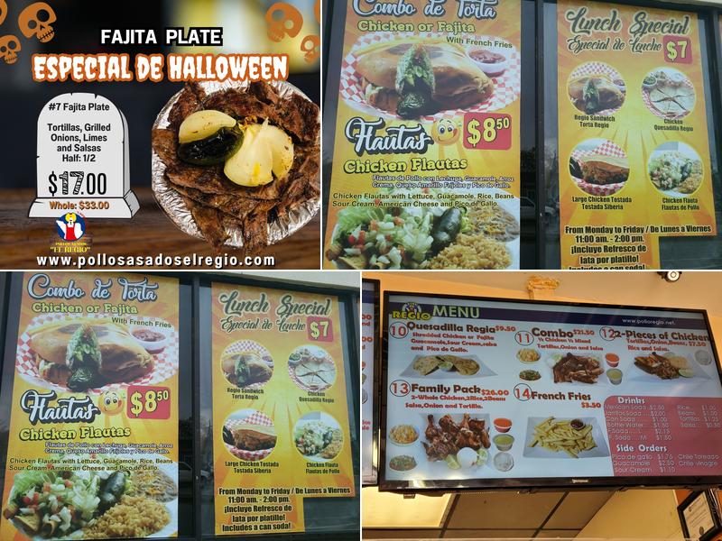 Pollos Asados El Regio Menu