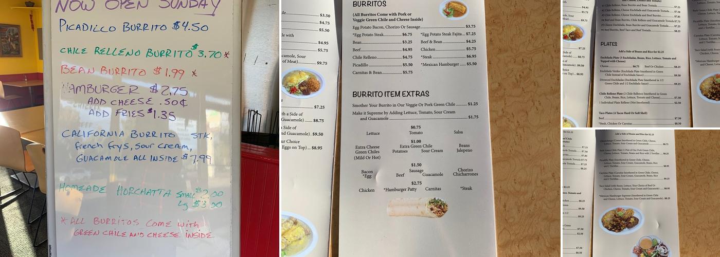 Maria's Menu