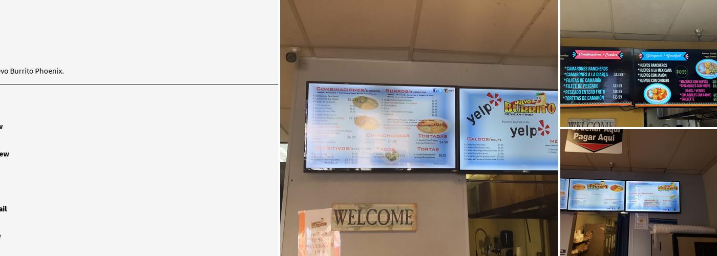 A comer! Menu