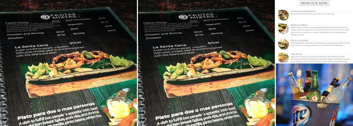 rumba Menu