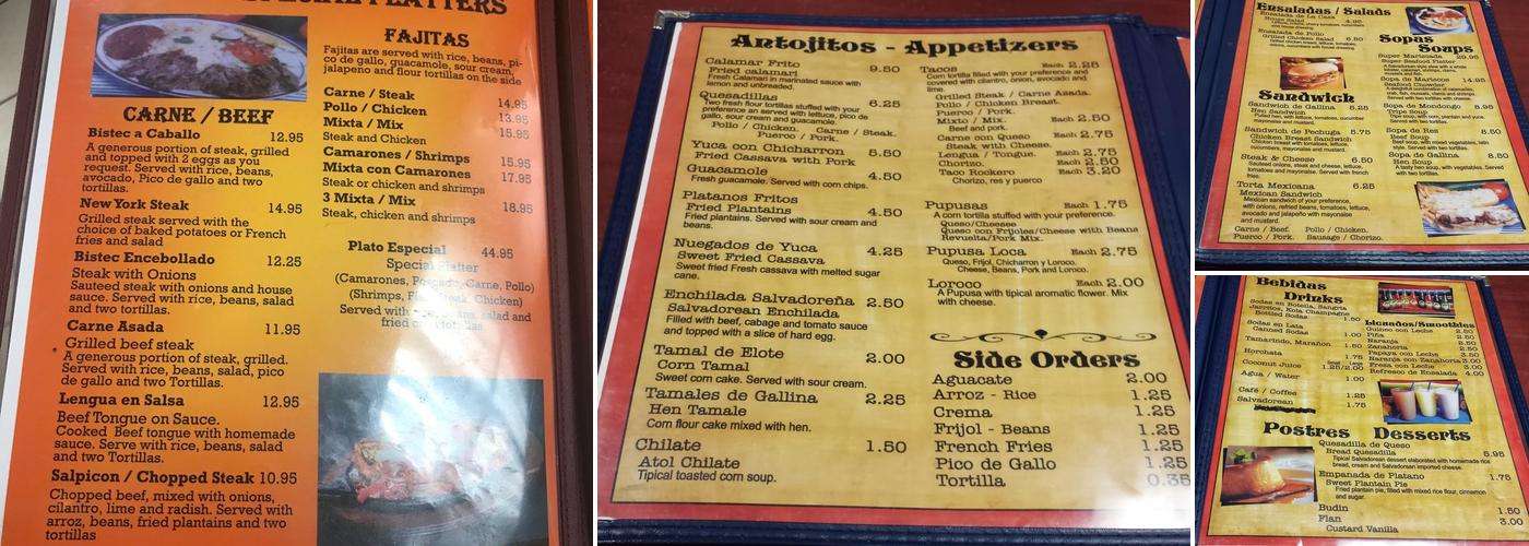 Glenmont Tipicos El Encanto Menu