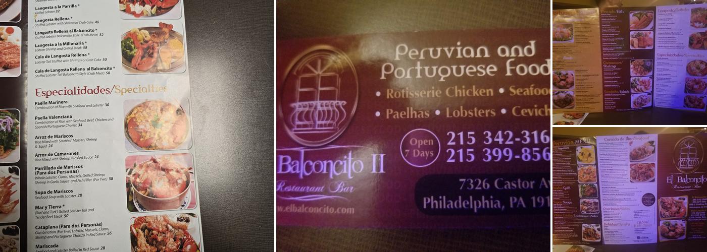 El Balconcito II Menu