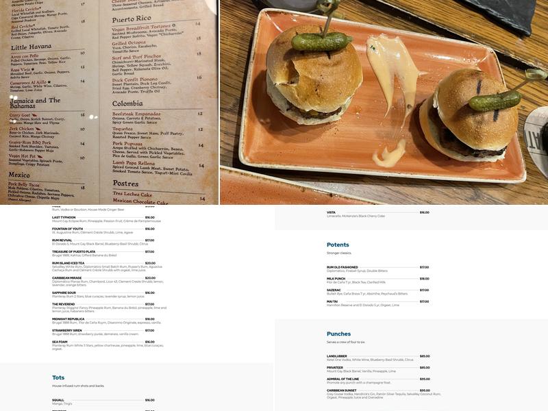 Strong Water Tavern Menu