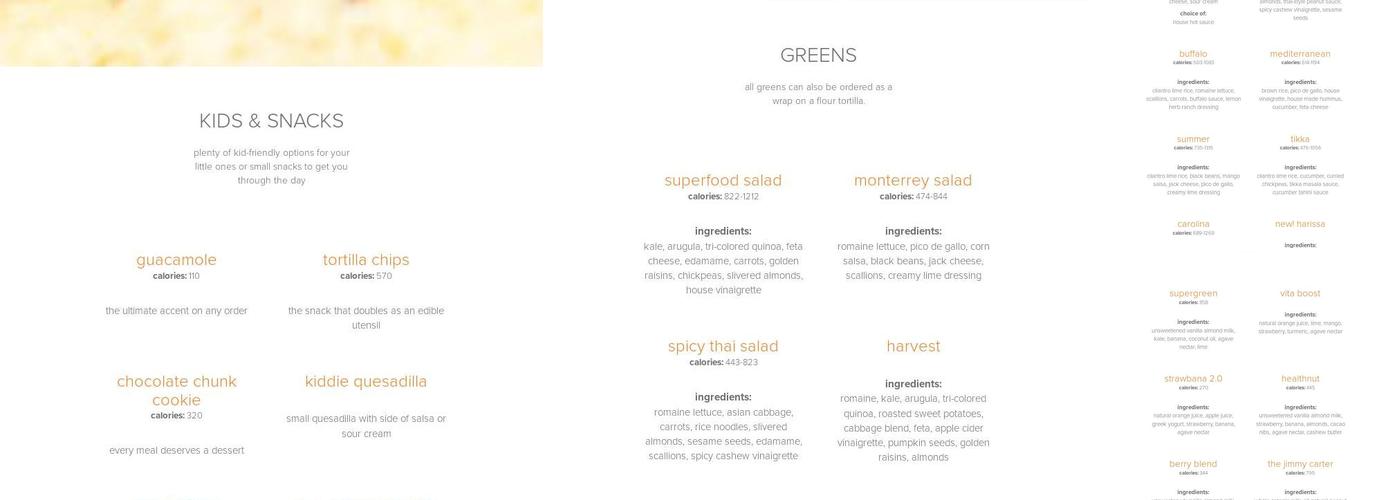 Currito Menu