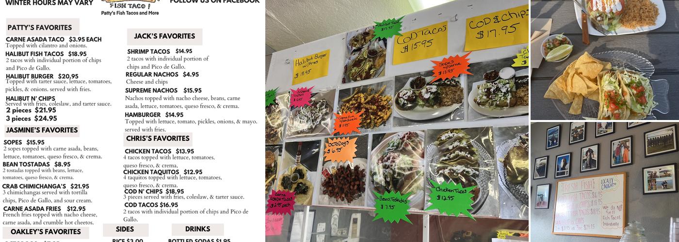 Patty’s Fish Tacos & More Menu
