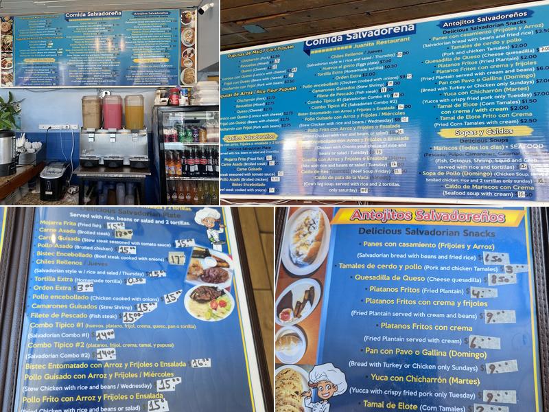 Juanita Restaurant Menu