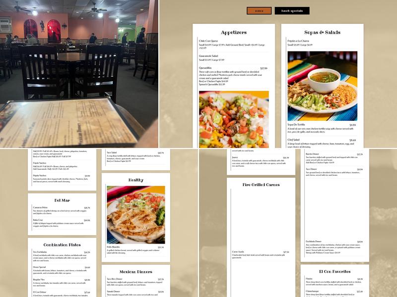 El Conquistador Menu