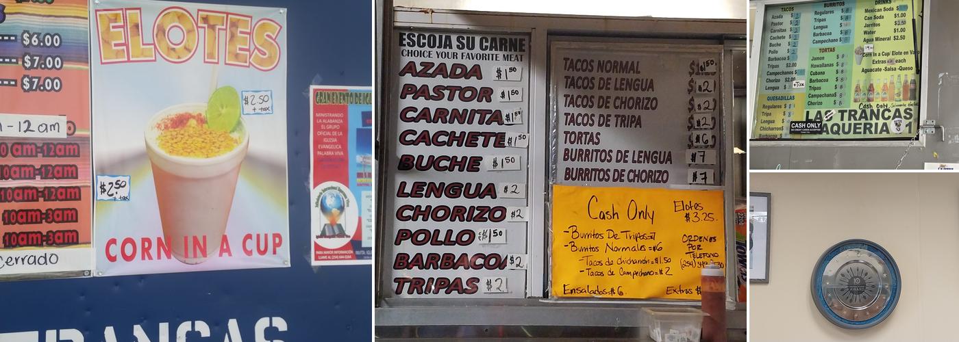 Taqueria Las Trancas Menu
