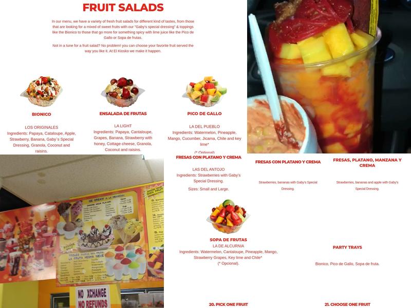 El Kiosko (Porter) Menu