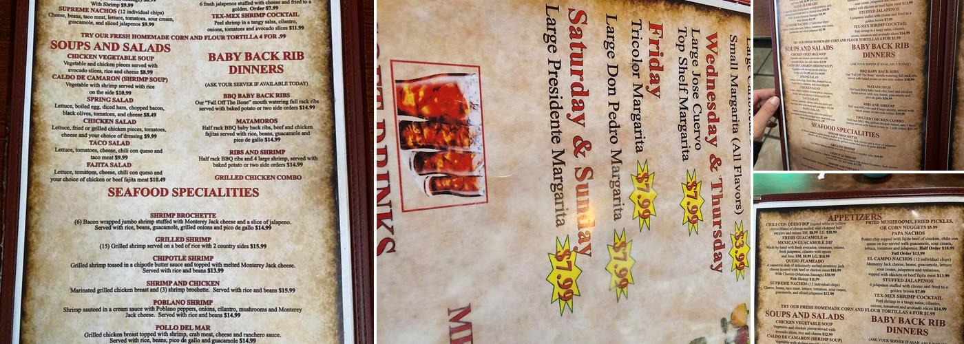 1 de Mayo Menu
