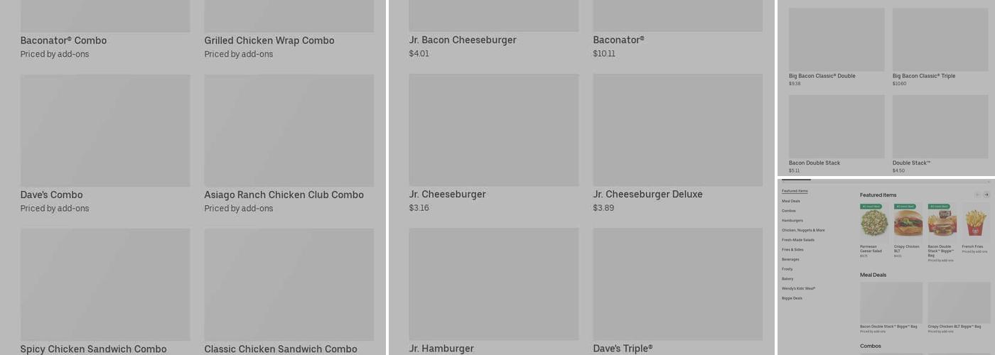 Wendy's Menu