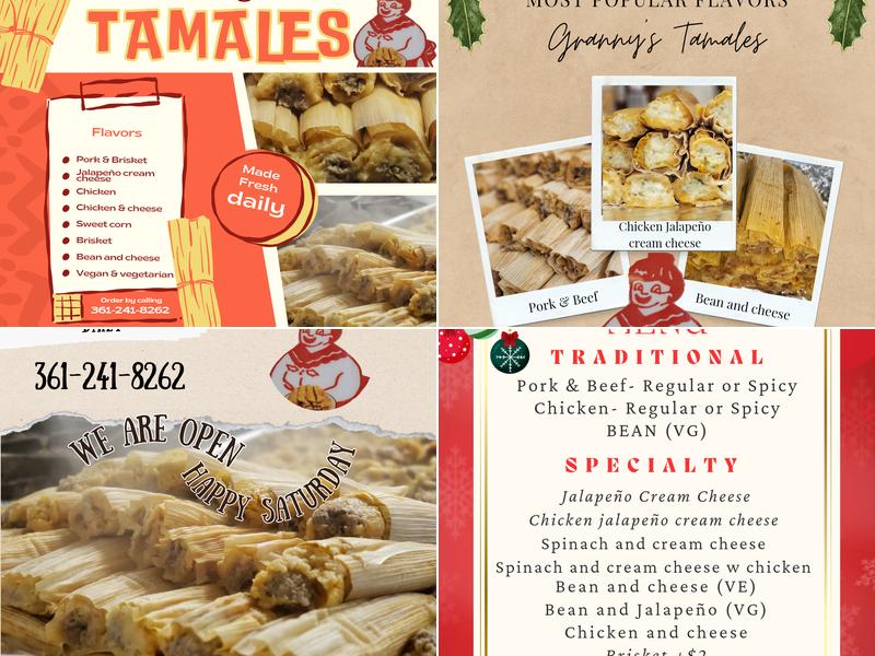 Granny's Hot Tamales LLC Menu
