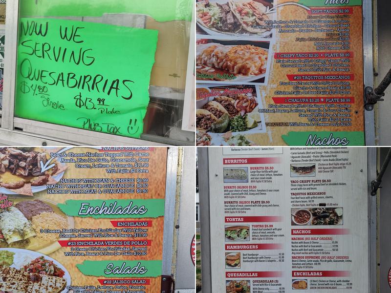 Jalisco To‐Go Menu