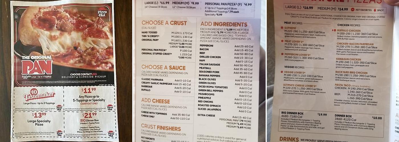 Pizza Hut Menu