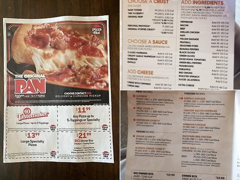 Pizza Hut Menu