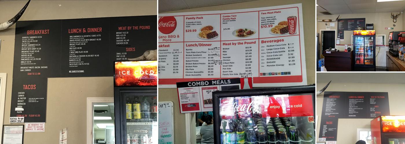 Tejano BBQ & More Menu
