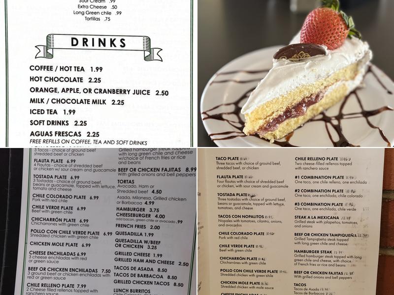 Paseo Del Sol Mexican Restaurant Menu