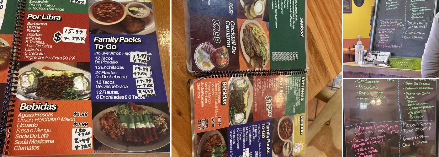 Burritos Lore's Menu