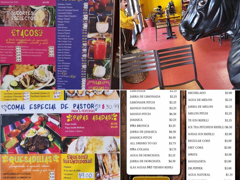 Tacos Toro Bronco Menu