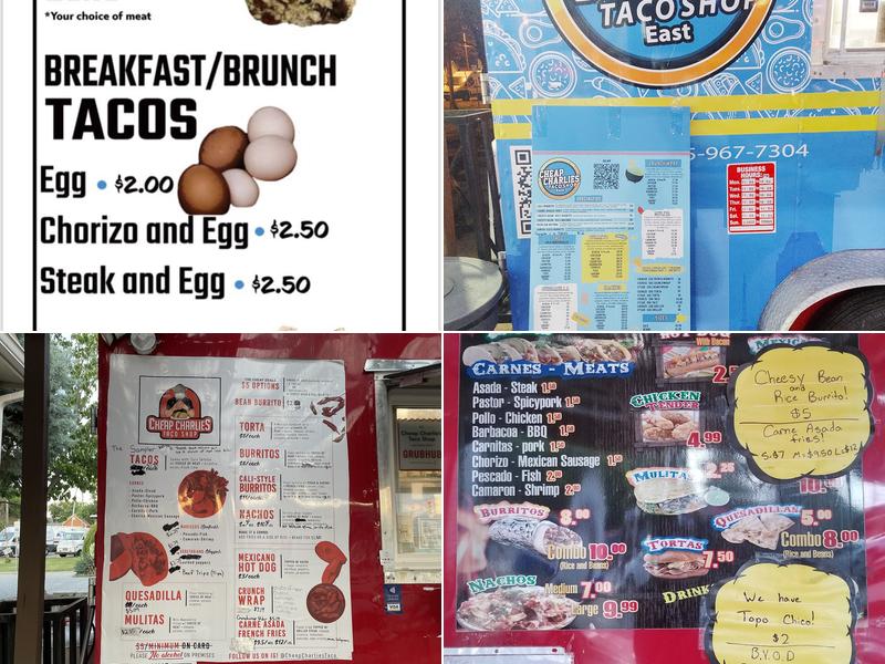 Cheap Charlie's Taco Shop Menu