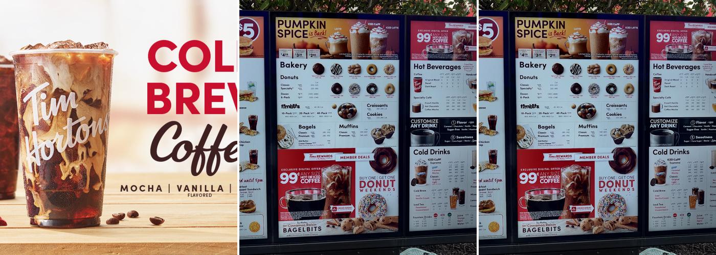 Tim Hortons Menu