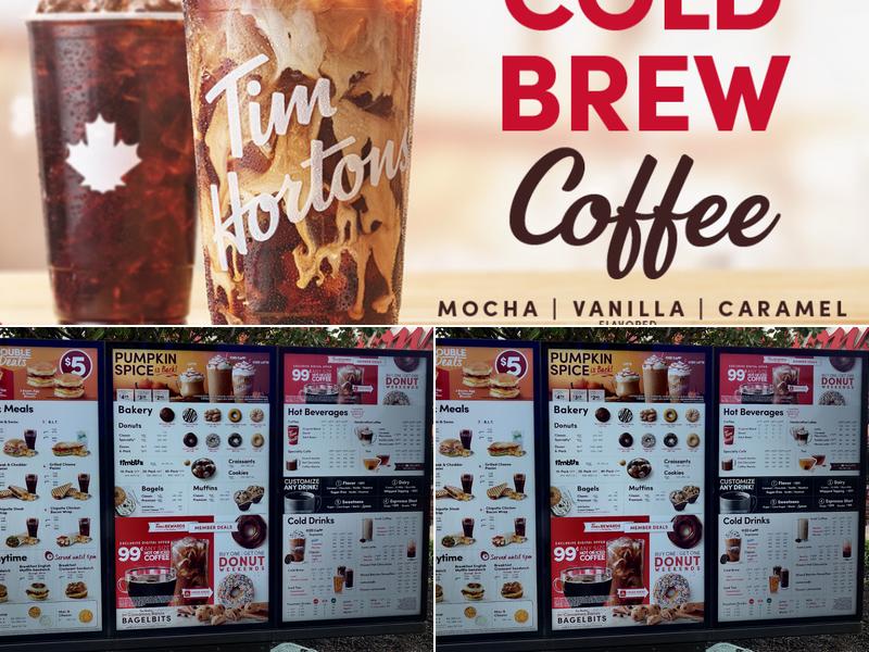 Tim Hortons Menu