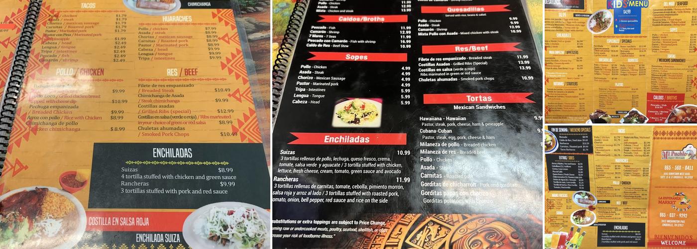 Mi Pueblo Menu
