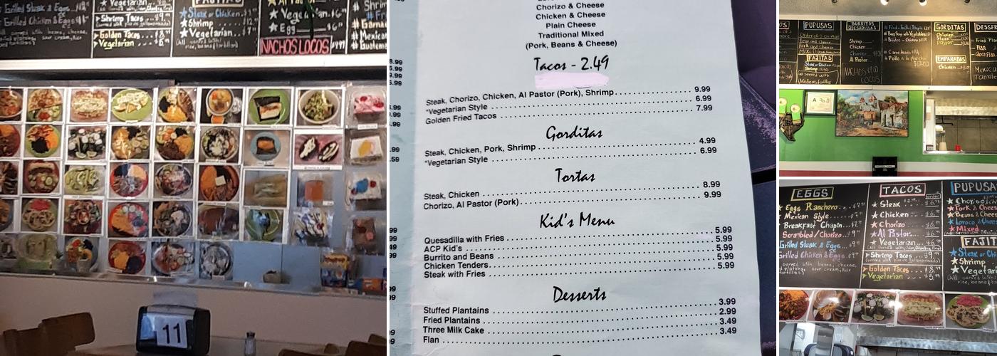 Los Nopalitos Menu