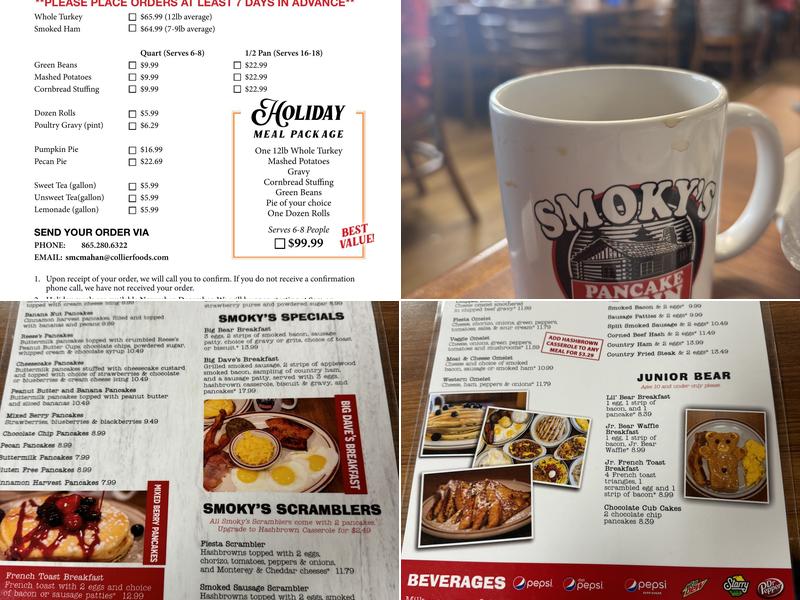 Smoky’s Pancake Cabin Menu