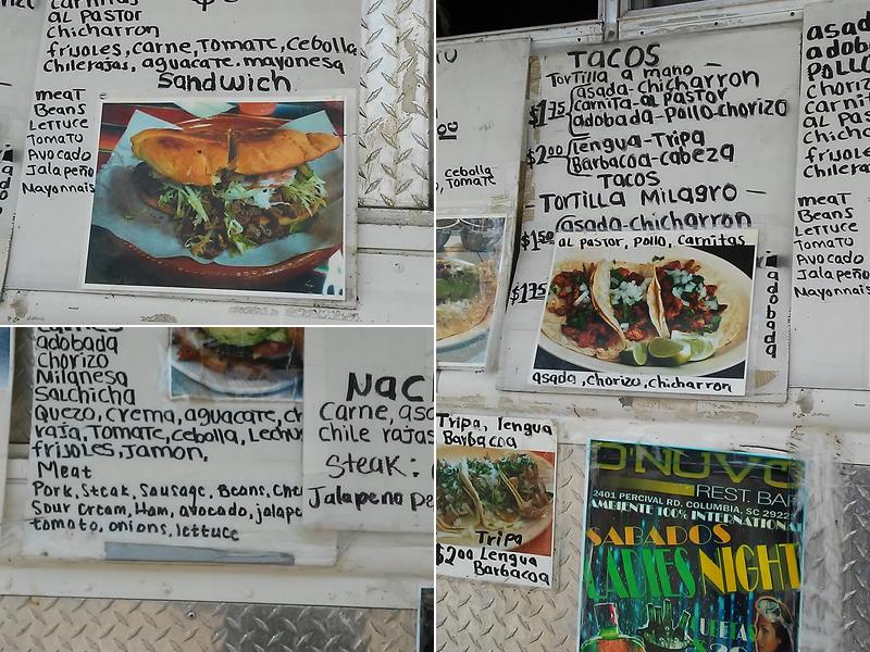Taquería Las Palmas Menu