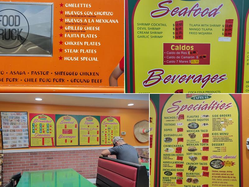 Burrito Express Menu
