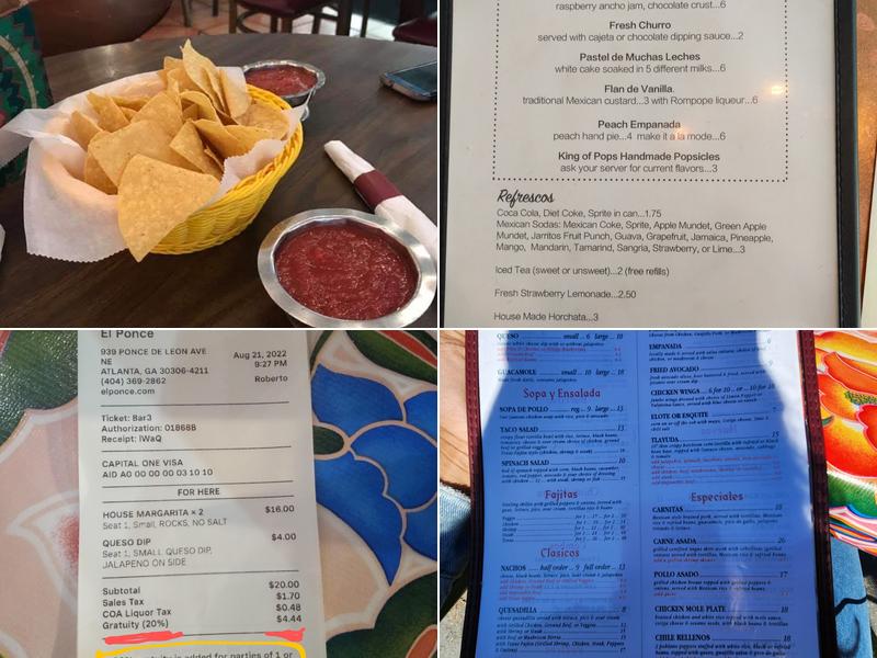 El Ponce Menu