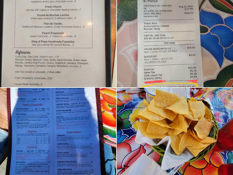 El Ponce Menu