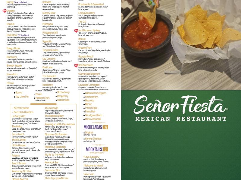 Señor Fiesta Menu