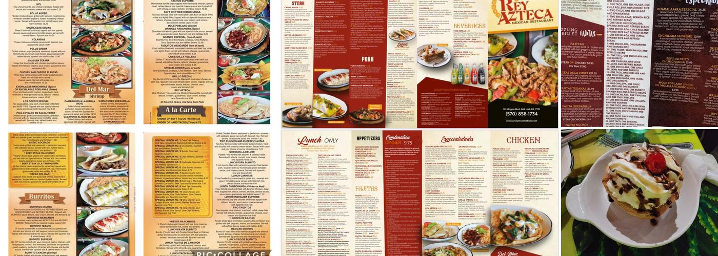 Rey Azteca Menu