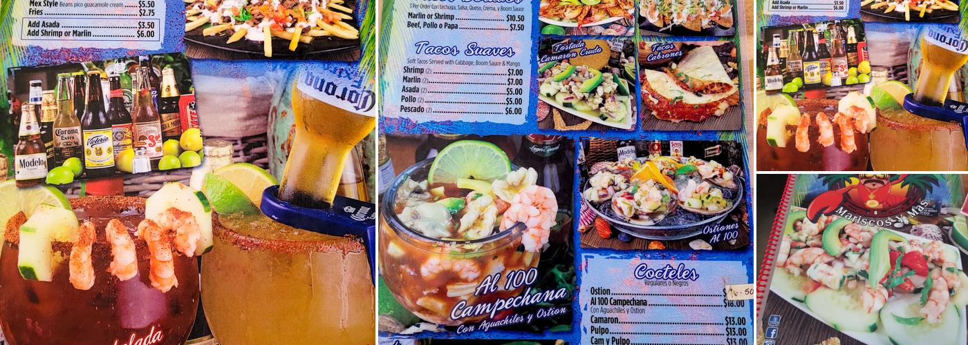 Al Cien Mariscos Mariscos Y Mas Menu