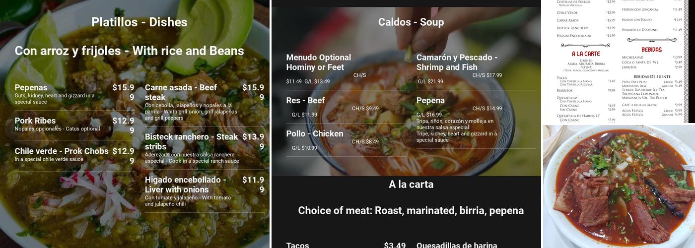 Birrieria El Taco Solito Menu