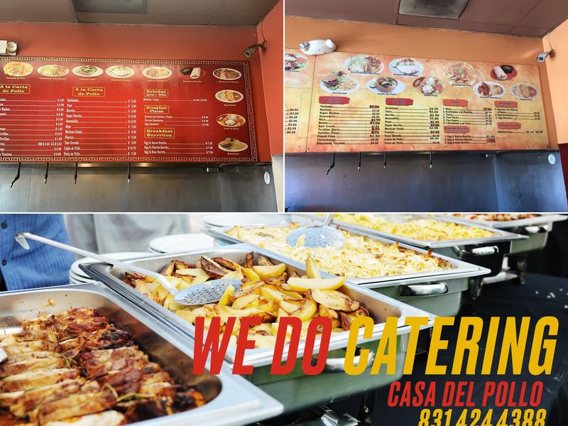 Casa del Pollo Best Chicken in Town Menu
