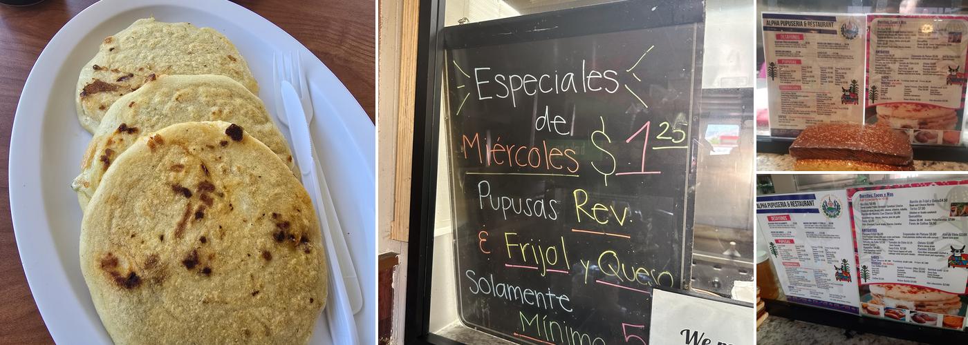 Alpha pupuseria Menu