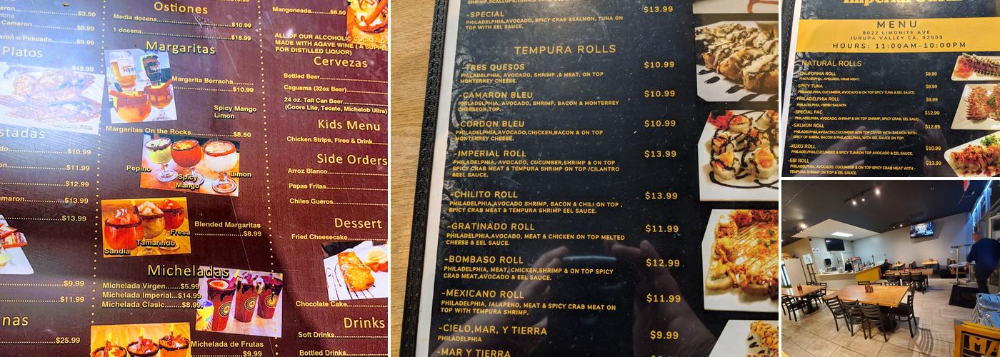 Imperial Sushi Menu