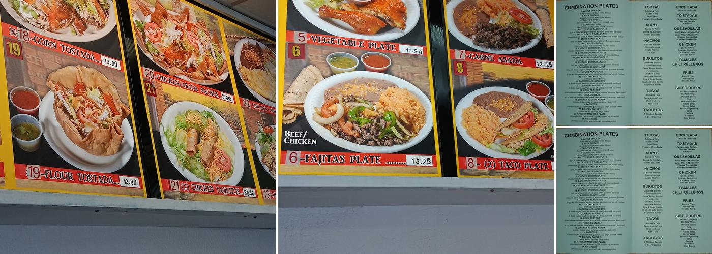 Carlito's Chicken Menu