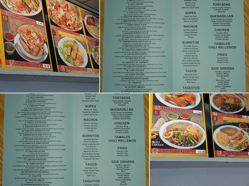 Carlito's Chicken Menu