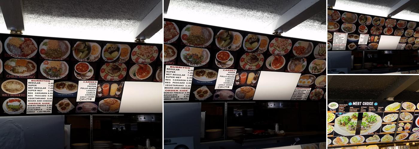 Agave Azul Menu