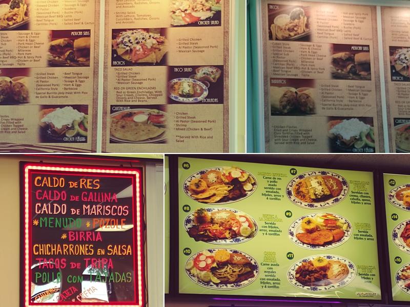El Paraiso Menu